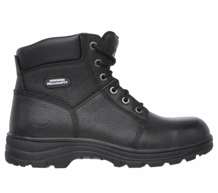 Skechers Work Relaxed Fit 8211 Workshire ST Black Men Boots