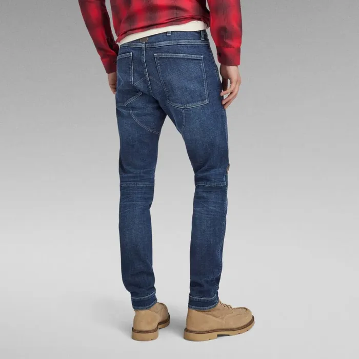 Skinny Men GStar RAW 5620 3D Zip Knee Skinny Jeans Worn In Himalayan Blue