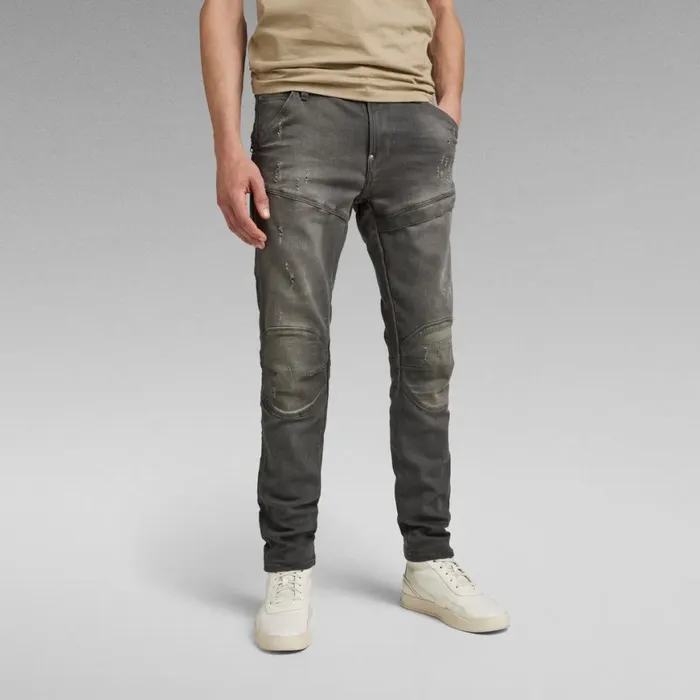 Skinny Men GStar RAW 5620 Flightsuit 3D Skinny Jeans Light Aged Destroy