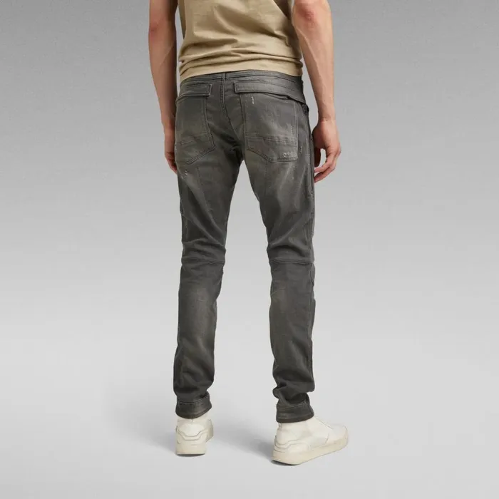 Skinny Men GStar RAW 5620 Flightsuit 3D Skinny Jeans Light Aged Destroy