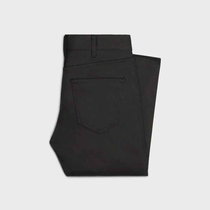 Skinny Pants Low Waist In Stretch Denim Pure Black Men CELINE PANTS AND SHORTS