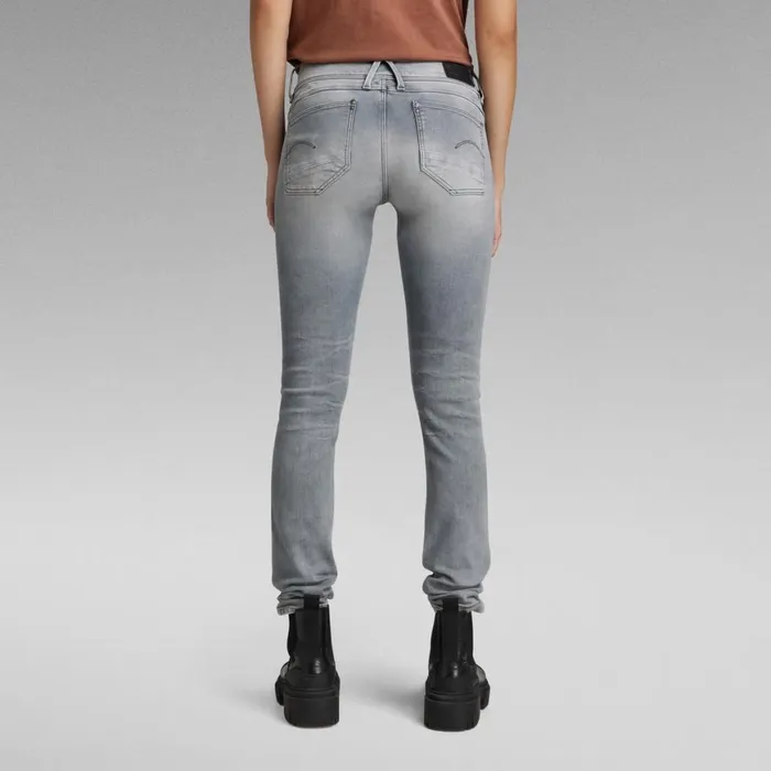 Skinny Women GStar RAW Lynn Mid Waist Skinny Jeans Faded Industrial Grey