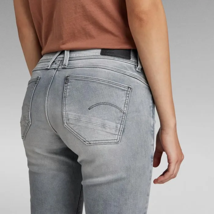 Skinny Women GStar RAW Lynn Mid Waist Skinny Jeans Faded Industrial Grey