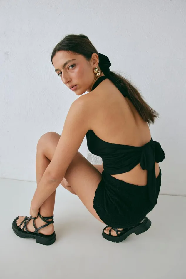 Sleeveless Women VRG GRL Noa Top Black Sleeveless Women VRG GRL Noa Top Black