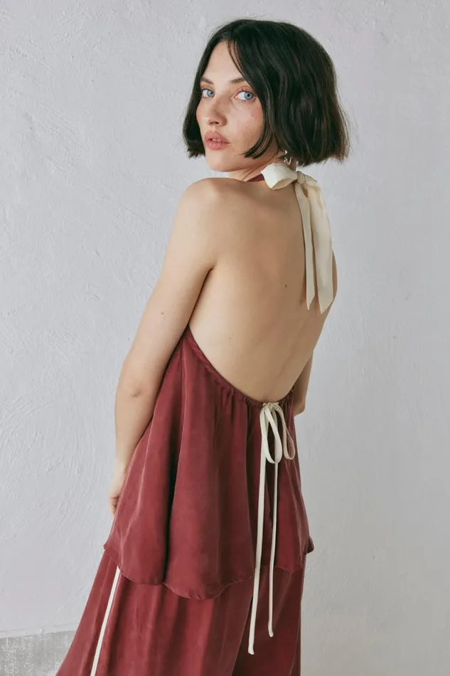 Sleeveless Women VRG GRL Sierra Top Wine Sleeveless Women VRG GRL Sierra Top Wine