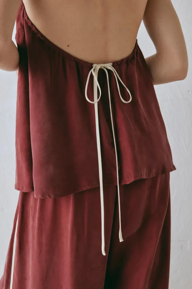 Sleeveless Women VRG GRL Sierra Top Wine Sleeveless Women VRG GRL Sierra Top Wine