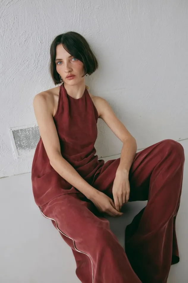 Sleeveless Women VRG GRL Sierra Top Wine Sleeveless Women VRG GRL Sierra Top Wine