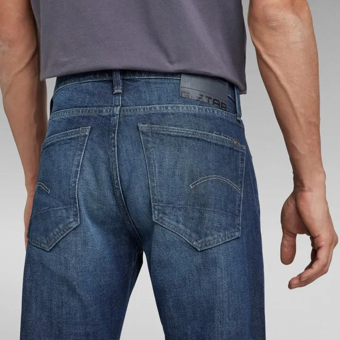 Slim Men GStar RAW 3301 Slim Jeans Worn In Ocean Reef Restored