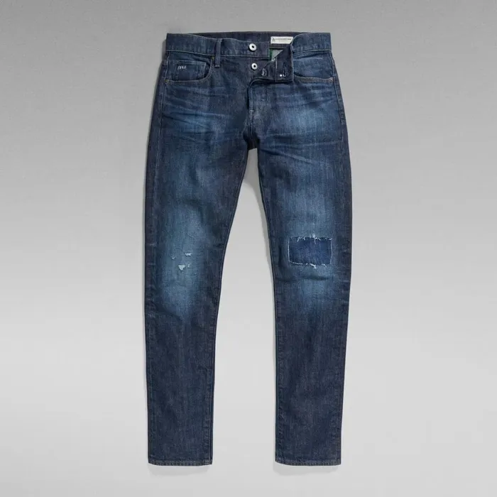 Slim Men GStar RAW 3301 Slim Jeans Worn In Ocean Reef Restored