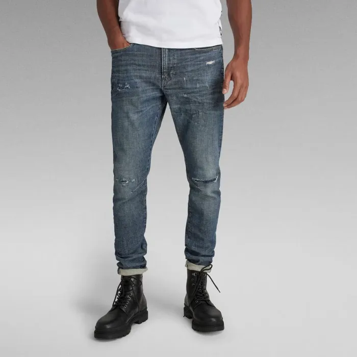 Slim Men GStar RAW DStaq 3D Slim Jeans Faded Blues Restored