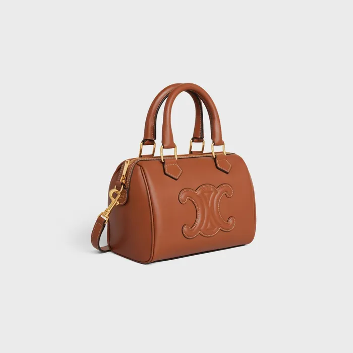 Small Boston Cuir Triomphe In Smooth Calfskin Tan Women CELINE CUIR TRIOMPHE Small Boston Cuir Triomphe In Smooth Calfskin Tan Women CELINE CUIR TRIOMPHE