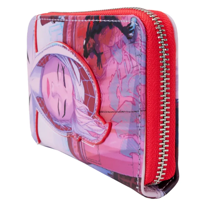 SpiderVerse SpiderGwen Zip Around Wallet Unisex Loungefly Bags and Wallets SpiderVerse SpiderGwen Zip Around Wallet Unisex Loungefly Bags and Wallets