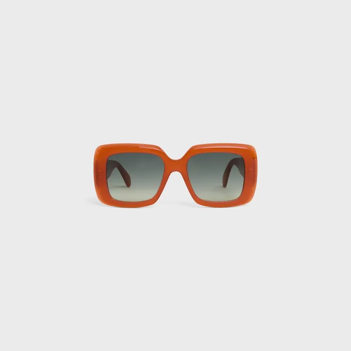 Square S263 Sunglasses In Acetate Milky Rust Women CELINE SUNGLASSES