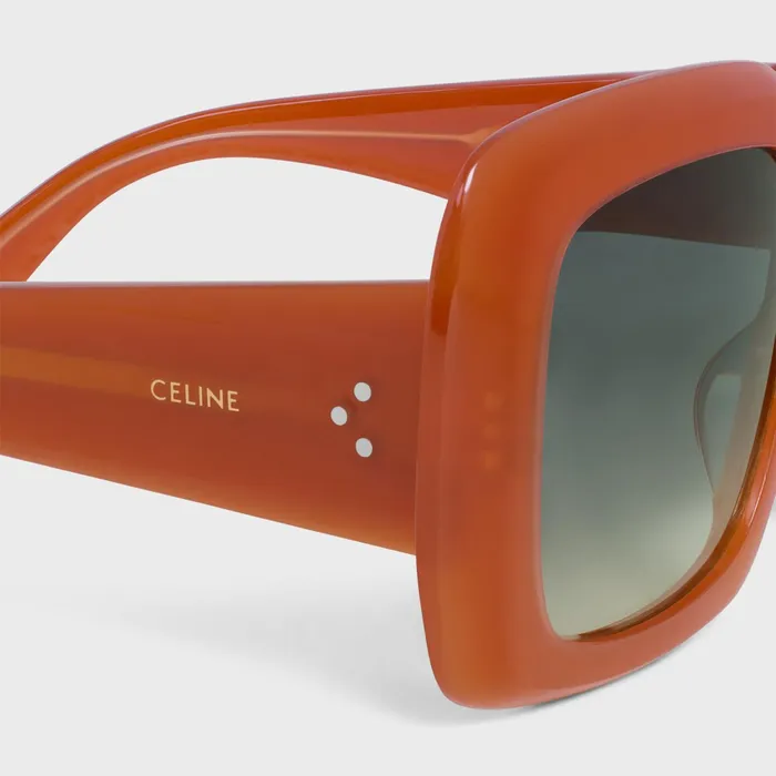 Square S263 Sunglasses In Acetate Milky Rust Women CELINE SUNGLASSES