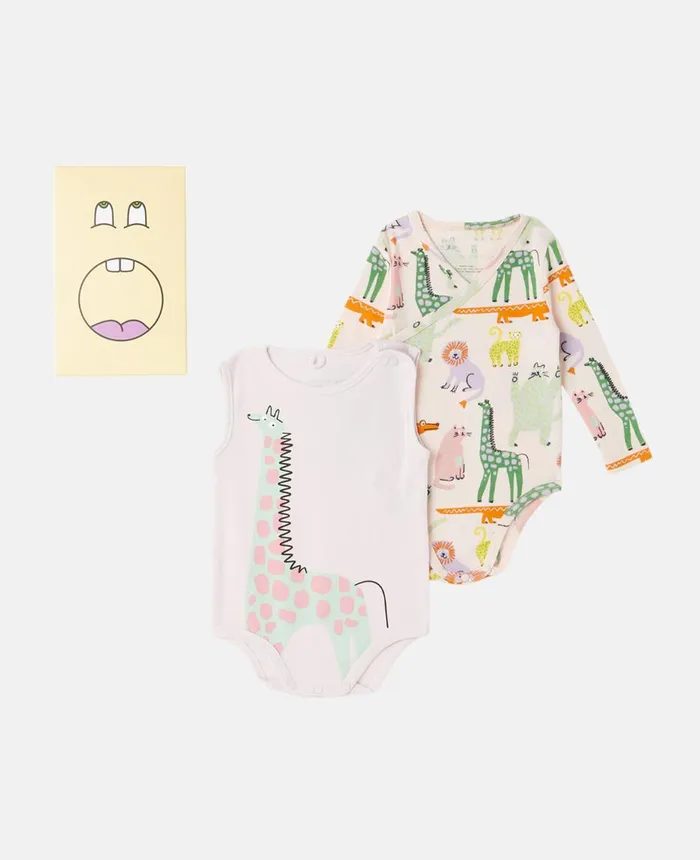 Stella McCartney Animal Doodle Print Bodysuit Set Multicolour Kids Newborn 0 8211 24 Months Stella McCartney Animal Doodle Print Bodysuit Set Multicolour Kids Newborn 0 8211 24 Months