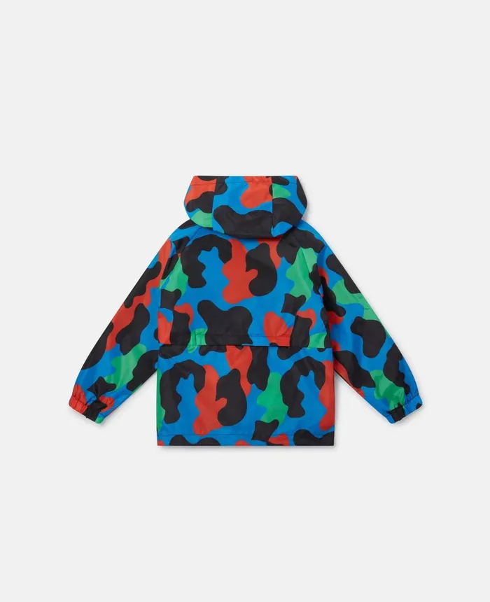 Stella McCartney Camouflage Print Hooded Jacket Multicolour Kids Outerwear