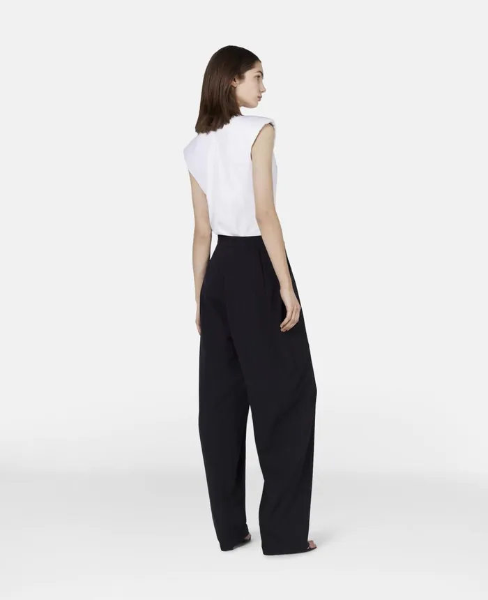Stella McCartney Falabella Crystal Chain Sleeveless Top White Women Sweatshirts And TShirts Stella McCartney Falabella Crystal Chain Sleeveless Top White Women Sweatshirts And TShirts