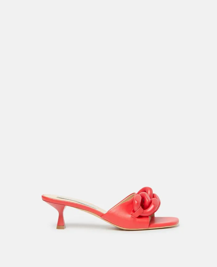 Stella McCartney Falabella Heel Slides Bright Red Women Heels