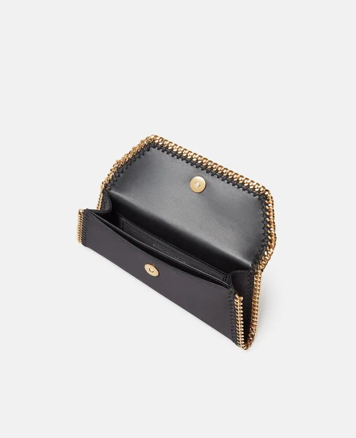 Stella McCartney Falabella MultiChain Satin Clutch Black Women Mini Bags And Clutches Stella McCartney Falabella MultiChain Satin Clutch Black Women Mini Bags And Clutches