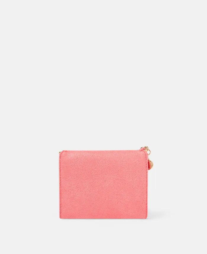 Stella McCartney Falabella Small Flap Wallet Bright Pink Women Compact Wallets Stella McCartney Falabella Small Flap Wallet Bright Pink Women Compact Wallets