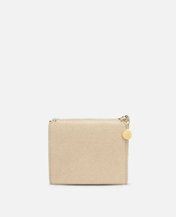 Stella McCartney Falabella Small Flap Wallet Clotted Cream Women Compact Wallets Stella McCartney Falabella Small Flap Wallet Clotted Cream Women Compact Wallets