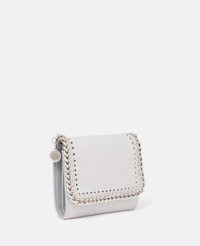 Stella McCartney Falabella Small Flap Wallet Ice Grey Women Strap Wallets