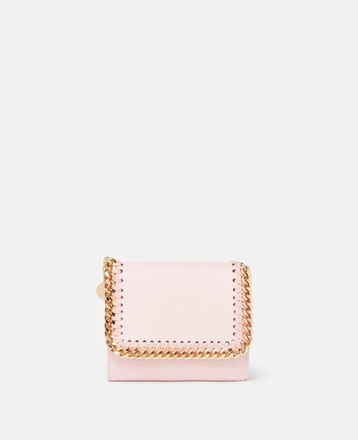 Stella McCartney Falabella Small Flap Wallet Rose Women Strap Wallets