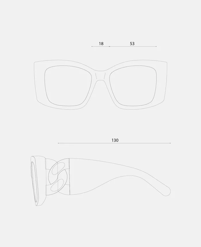 Stella McCartney Falabella Square Sunglasses Shiny Havana Women Sunglasses