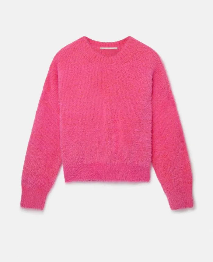 Stella McCartney Fluffy Knit Jumper Pink Women Knitwear