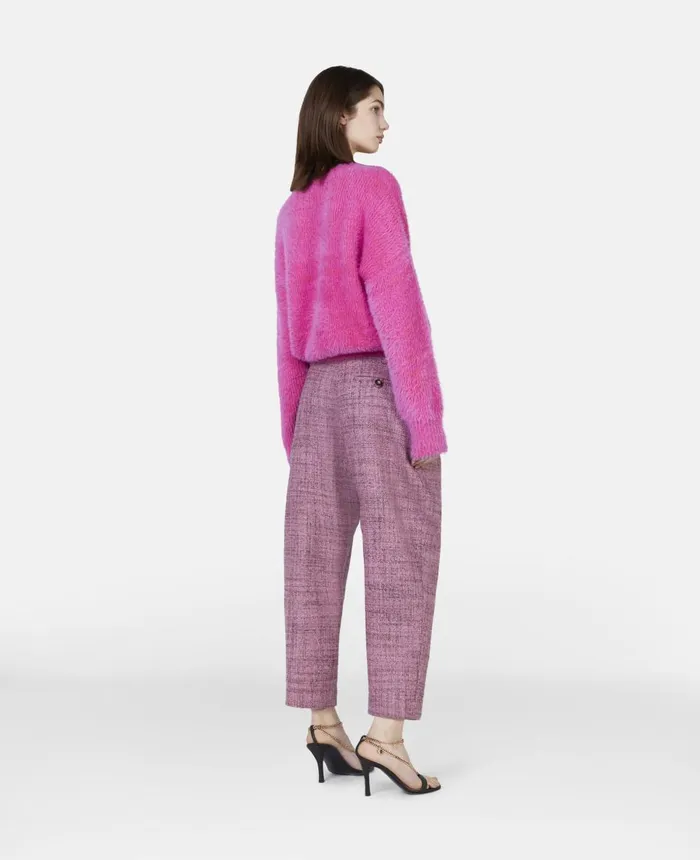 Stella McCartney Fluffy Knit Jumper Pink Women Knitwear