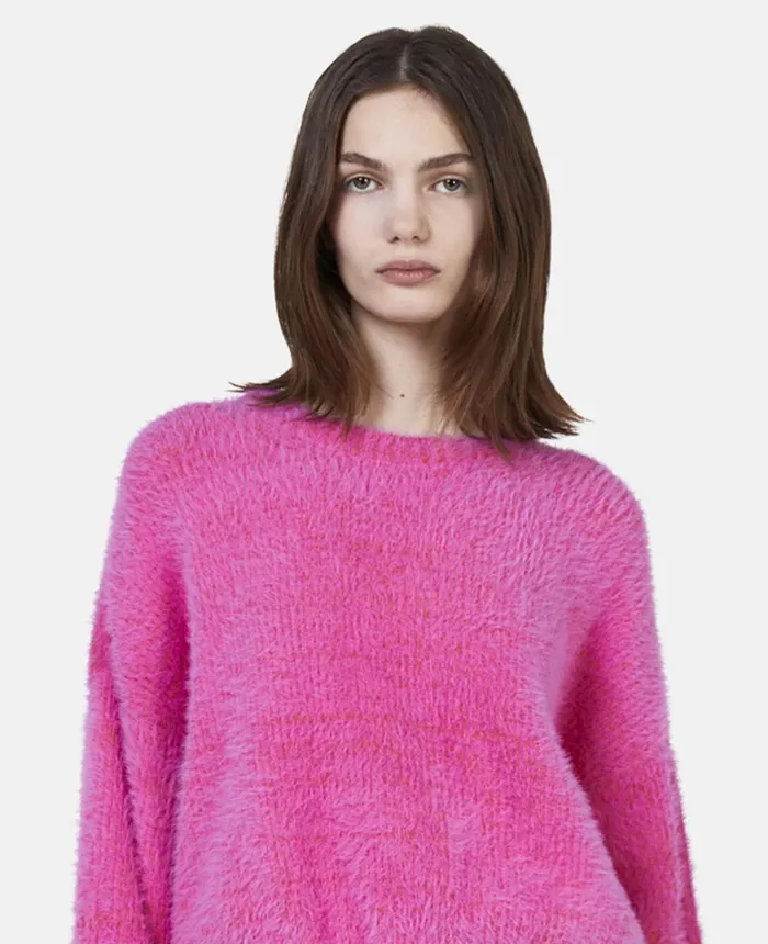 Stella McCartney Fluffy Knit Jumper Pink Women Knitwear