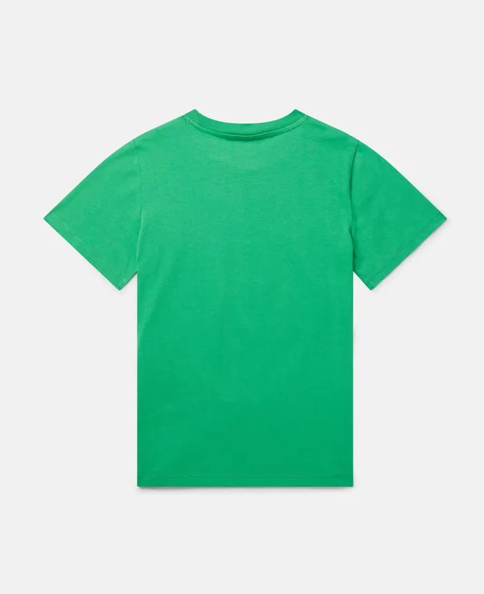 Stella McCartney Good Vibes Monkey Print TShirt Green Kids TShirts And Sweatshirt Stella McCartney Good Vibes Monkey Print TShirt Green Kids TShirts And Sweatshirt