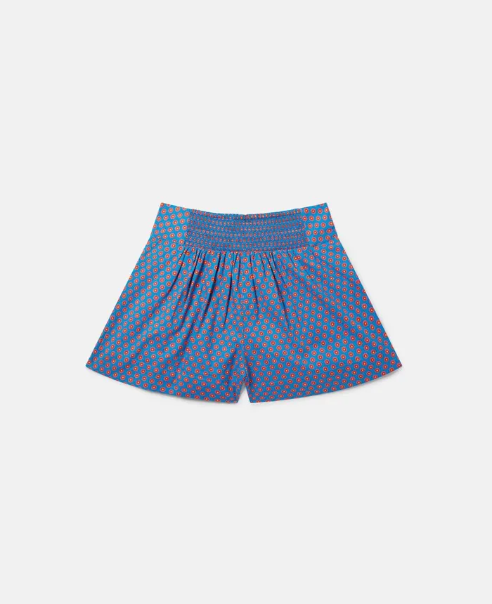 Stella McCartney Graphic Flower Print Shorts Blue Kids Pants and Shorts