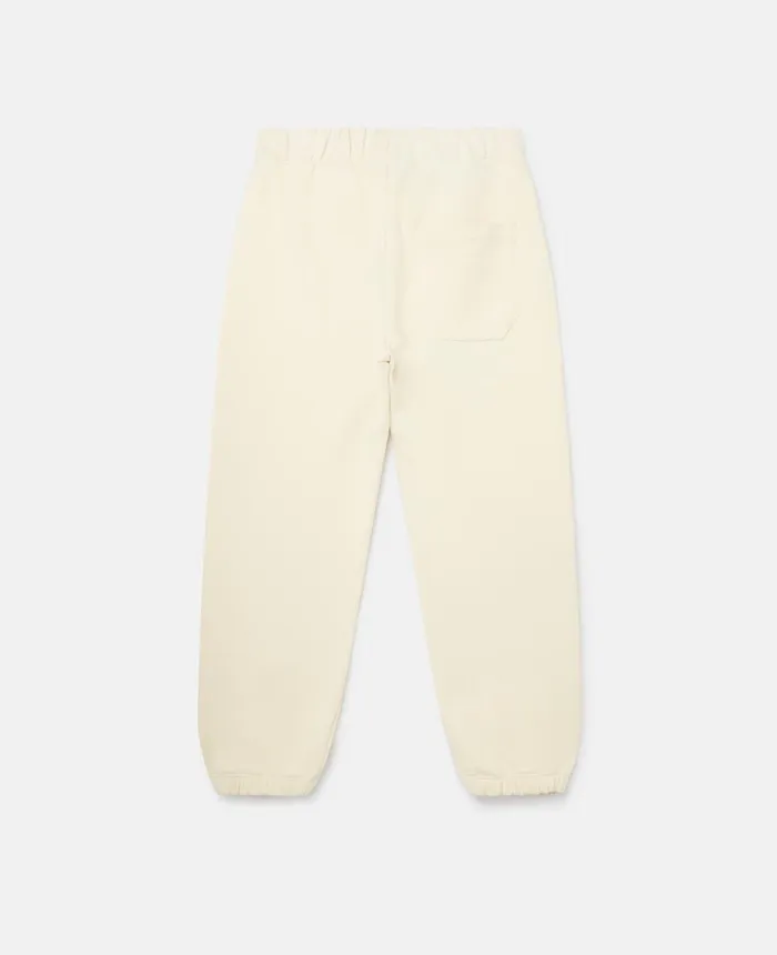 Stella McCartney Little Black Bunny Motif Joggers Ivory Kids Pants and Shorts Stella McCartney Little Black Bunny Motif Joggers Ivory Kids Pants and Shorts