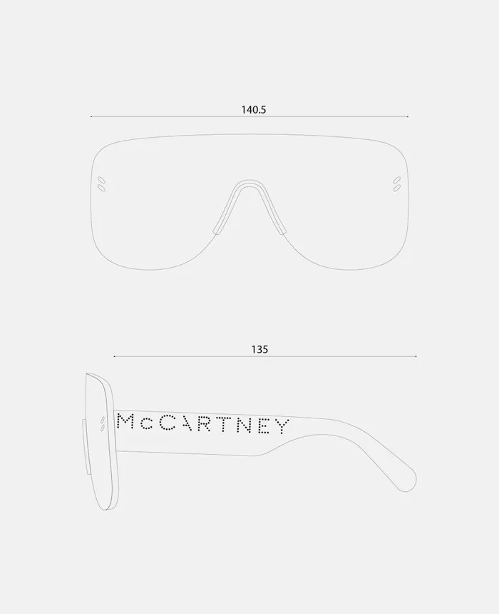 Stella McCartney Logo Stud Aviator Sunglasses Shiny Transparent Grey Women Sunglasses Stella McCartney Logo Stud Aviator Sunglasses Shiny Transparent Grey Women Sunglasses