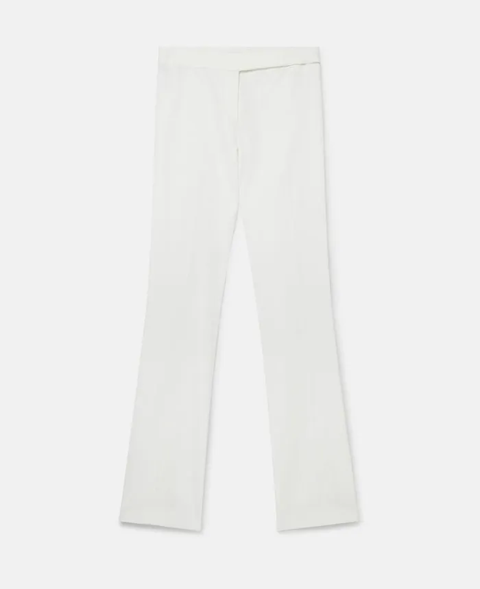Stella McCartney Low Rise Slim Leg Tailored Trousers White Women Trousers And Shorts