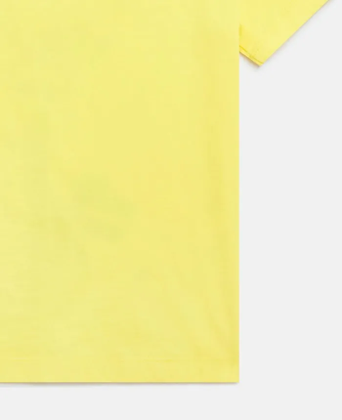 Stella McCartney Parrot Print TShirt Yellow Kids TShirts And Tops