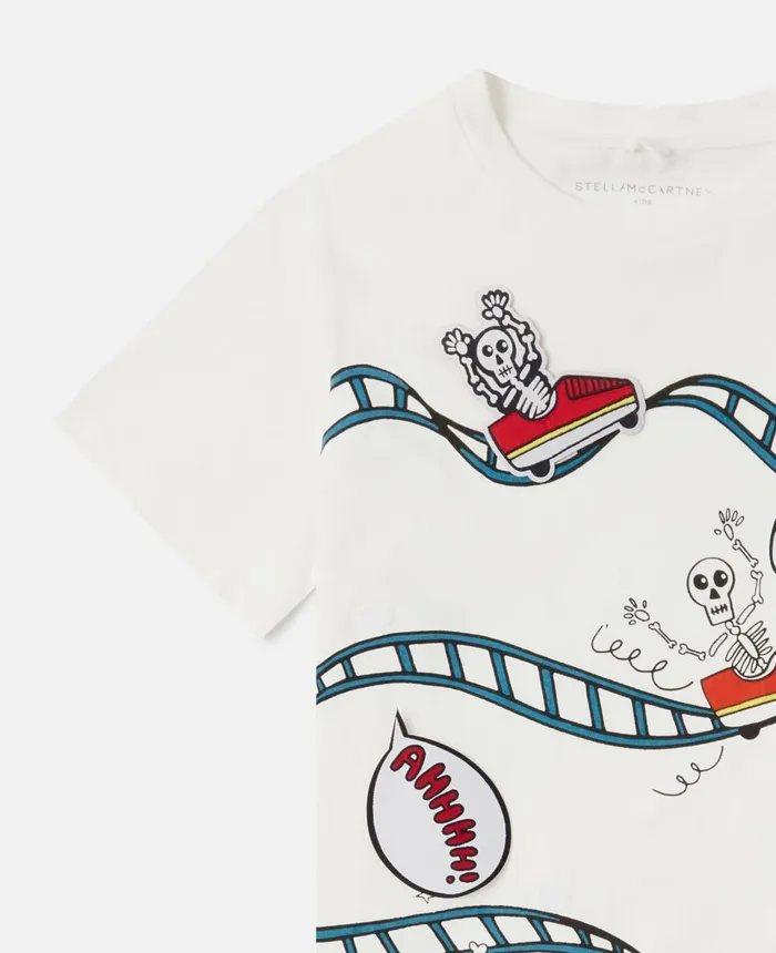 Stella McCartney Rollercoaster Print TShirt White Kids TShirts And Sweatshirt Stella McCartney Rollercoaster Print TShirt White Kids TShirts And Sweatshirt