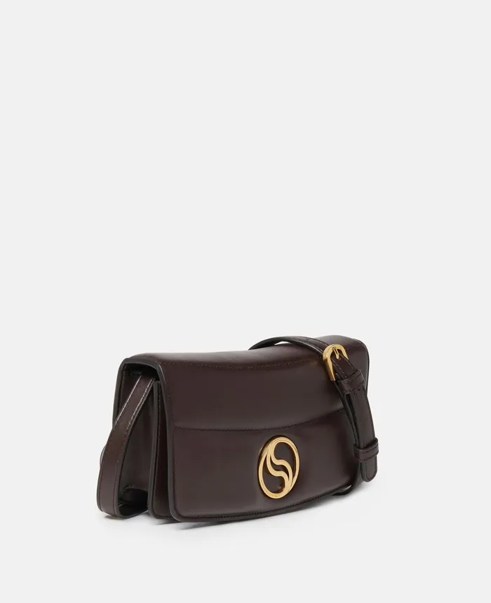 Stella McCartney SWave Padded Wallet On Strap Chocolate Brown Women Mini Bags And Clutches Stella McCartney SWave Padded Wallet On Strap Chocolate Brown Women Mini Bags And Clutches