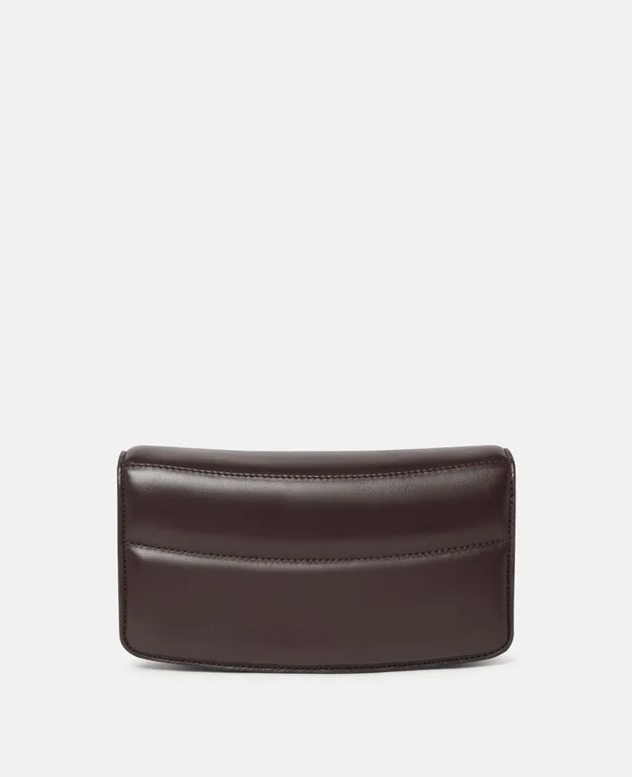 Stella McCartney SWave Padded Wallet On Strap Chocolate Brown Women Mini Bags And Clutches Stella McCartney SWave Padded Wallet On Strap Chocolate Brown Women Mini Bags And Clutches