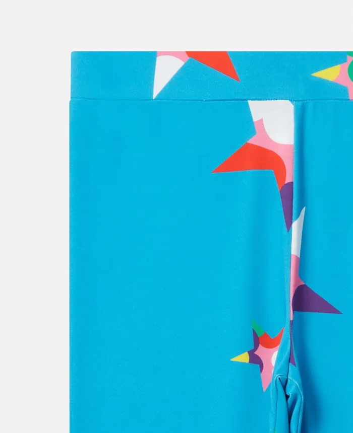 Stella McCartney Star Print Leggings Blue Kids Pants and Shorts