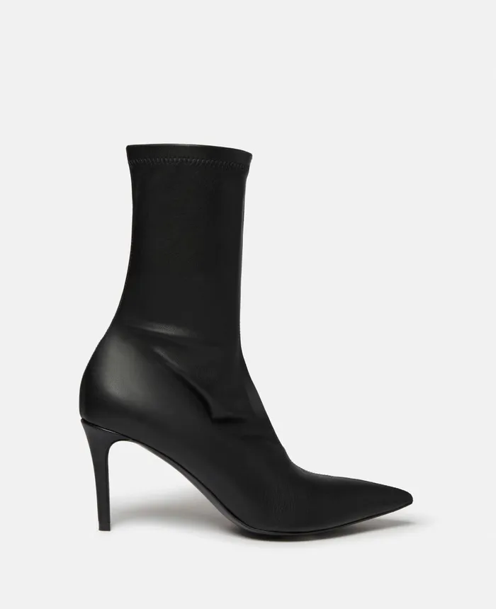 Stella McCartney Stella Iconic Heeled Ankle Boots Black Women Boots
