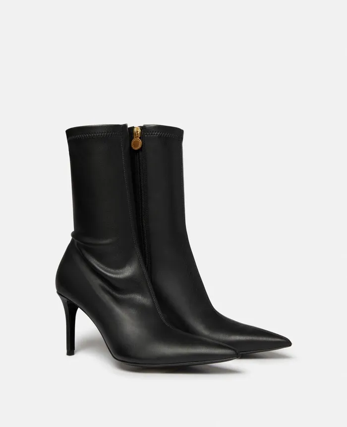 Stella McCartney Stella Iconic Heeled Ankle Boots Black Women Boots