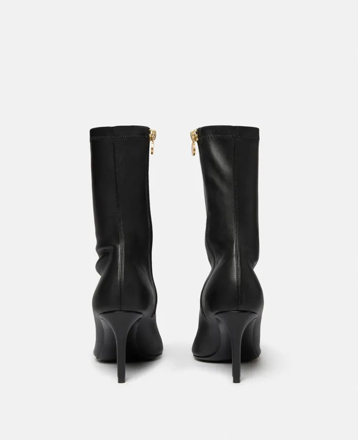 Stella McCartney Stella Iconic Heeled Ankle Boots Black Women Boots