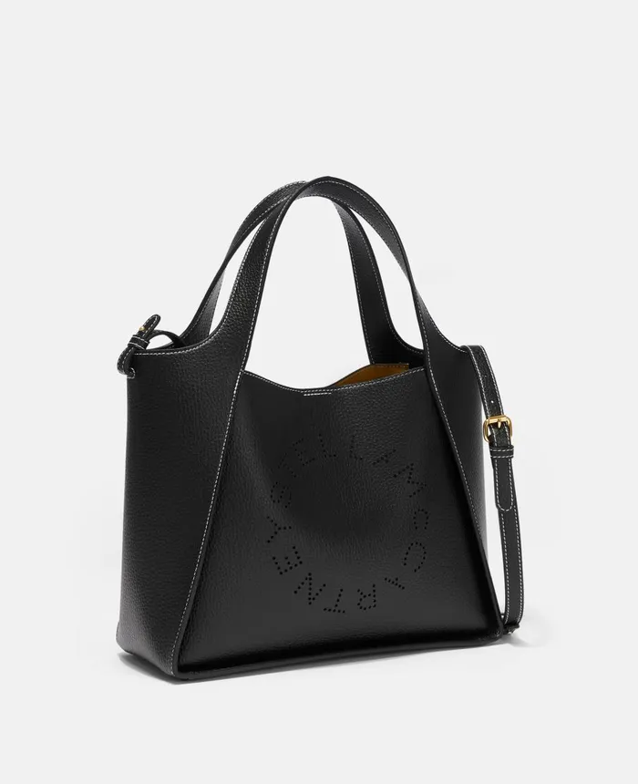 Stella McCartney Stella Logo Grainy Alter Mat Crossbody Bag Black Women Crossbody Bags Stella McCartney Stella Logo Grainy Alter Mat Crossbody Bag Black Women Crossbody Bags