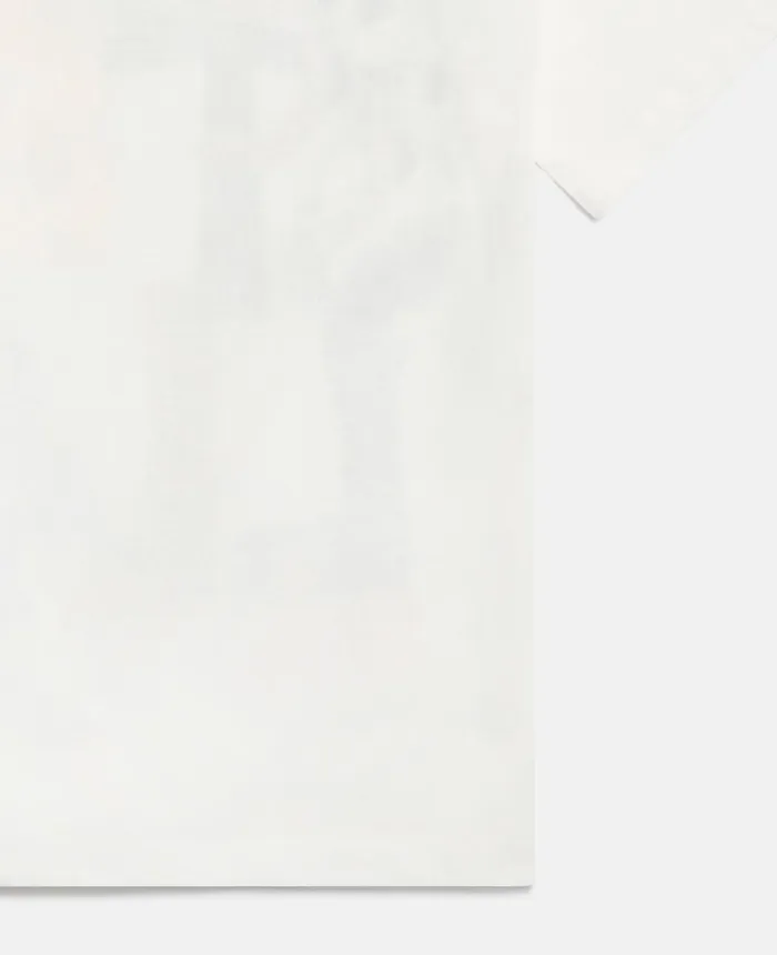 Stella McCartney Stella Logo Jungle Print TShirt White Kids TShirts And Tops Stella McCartney Stella Logo Jungle Print TShirt White Kids TShirts And Tops