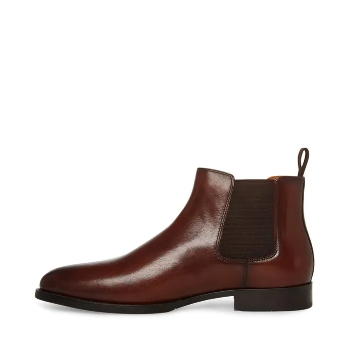 Steve Madden Agate Brown Leather Mens Boots