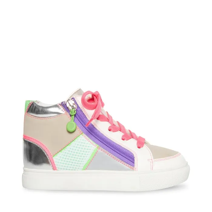 Steve Madden Alaylaa White Multi Kids Adaptive
