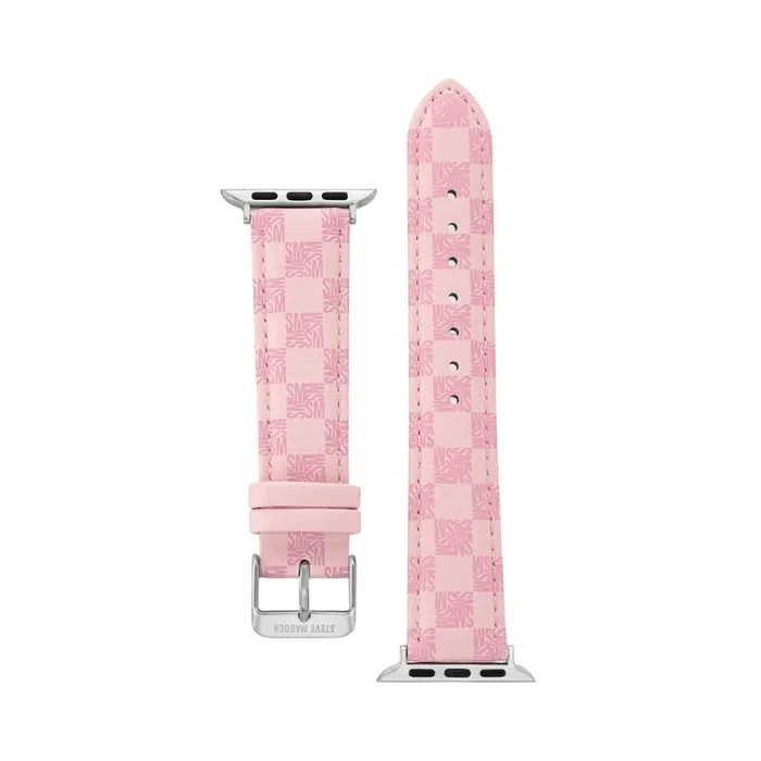 Steve Madden Apple Watch Block Logo Watch Band Pink 3840mm Womens Watches