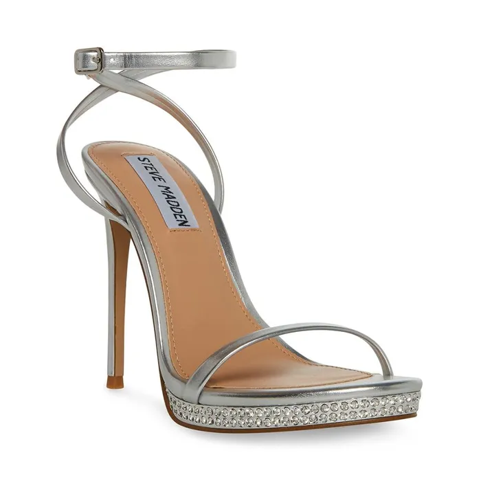 Steve Madden Ari Silver Womens Heels